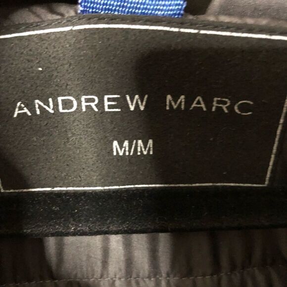 Andrew Marc Mens Navy Blue Full Zip/Snap Puffer Jacket Size Medium - Picture 3 of 10